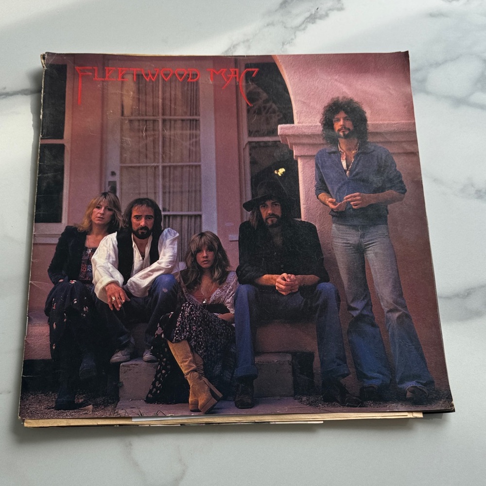 Fleetwood Mac Vinyl Album — Classic Rock LP in Red/Burgundy Cover